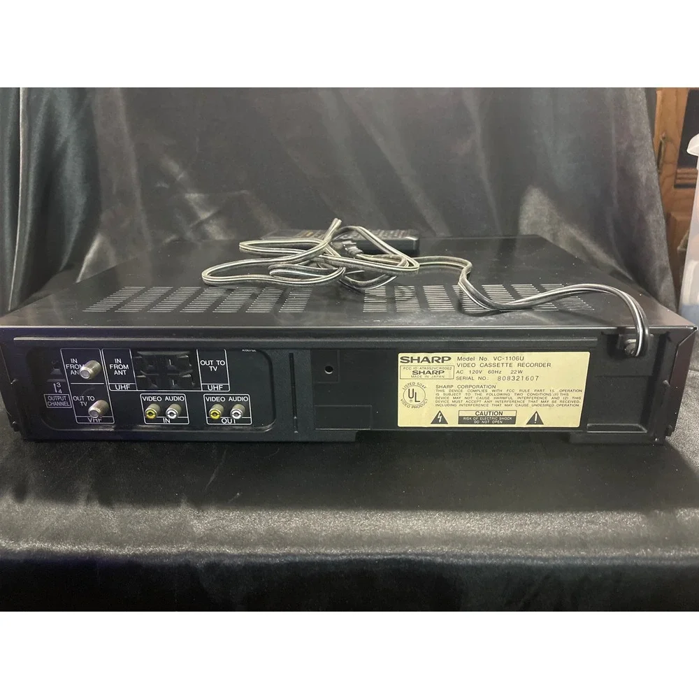 Sharp VC-1106U VHS VCR Video Cassette Recorder Player with Remote NOT TESTED